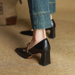 Elise | Tacones Mary Jane Clásicos con Tacón Bloque - Isabel de Sevilla
