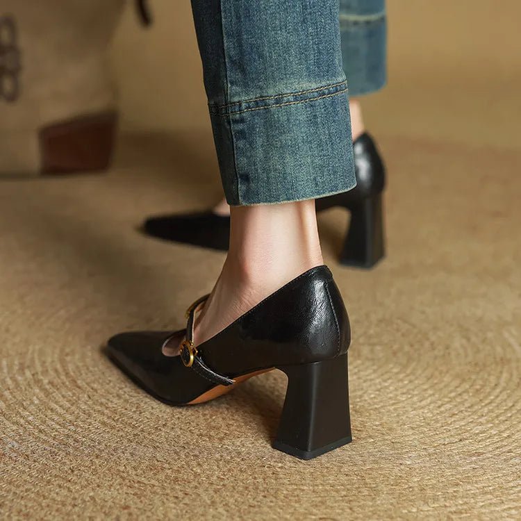 Elise | Tacones Mary Jane Clásicos con Tacón Bloque - Isabel de Sevilla