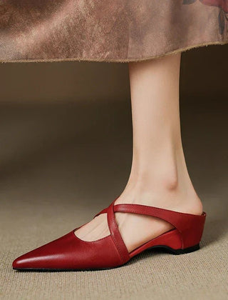 Rosa | Zuecos de cuero genuino con diseño elegante - Isabel de Sevilla