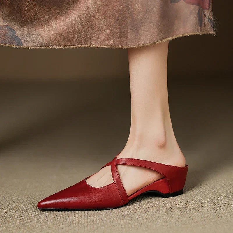 Rosa | Zuecos de cuero genuino con diseño elegante - Isabel de Sevilla