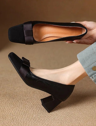 Marnelle | Tacones de Bloque con Punta en Forma de Arco - Isabel de Sevilla