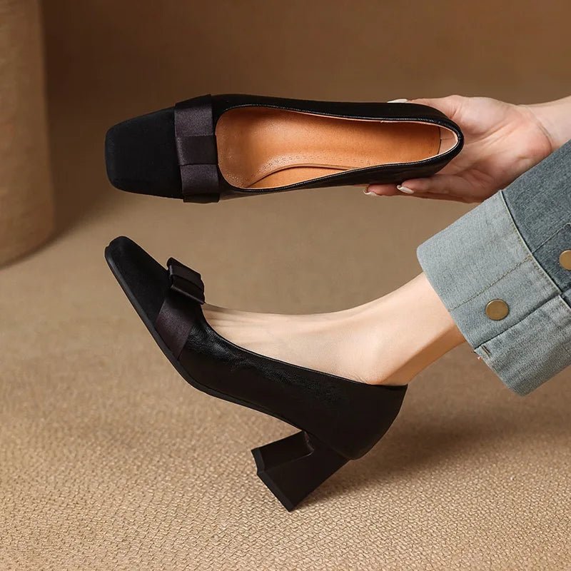 Marnelle | Tacones de Bloque con Punta en Forma de Arco - Isabel de Sevilla