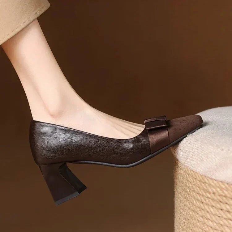 Marnelle | Tacones de Bloque con Punta en Forma de Arco - Isabel de Sevilla