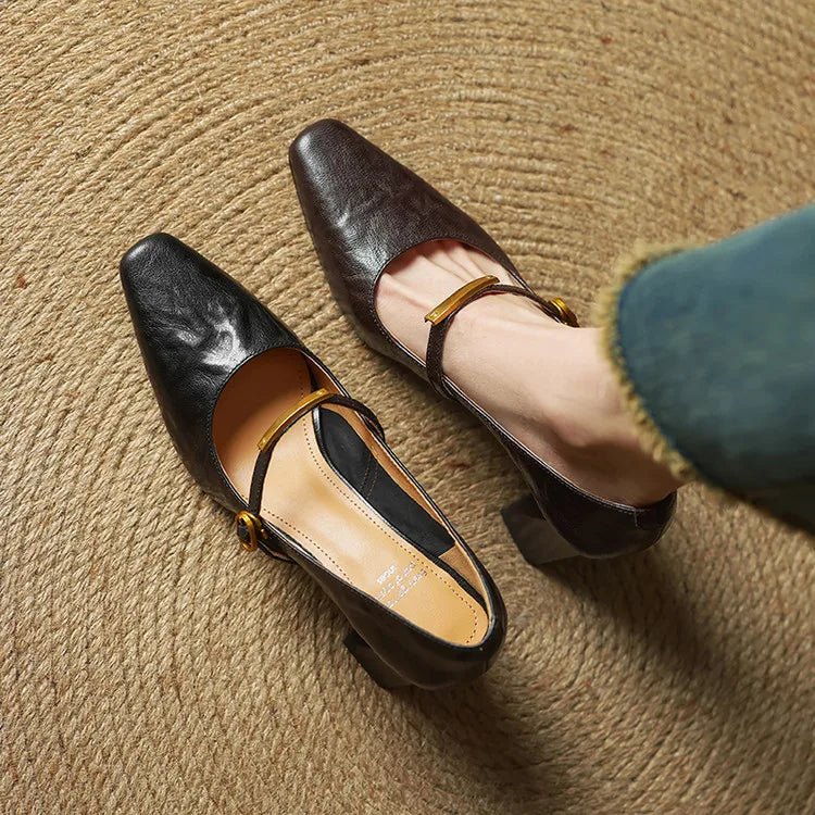 Elise | Tacones Mary Jane Clásicos con Tacón Bloque - Isabel de Sevilla