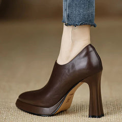 Evelyn | Tacones de Bloque con Punta - Isabel de Sevilla