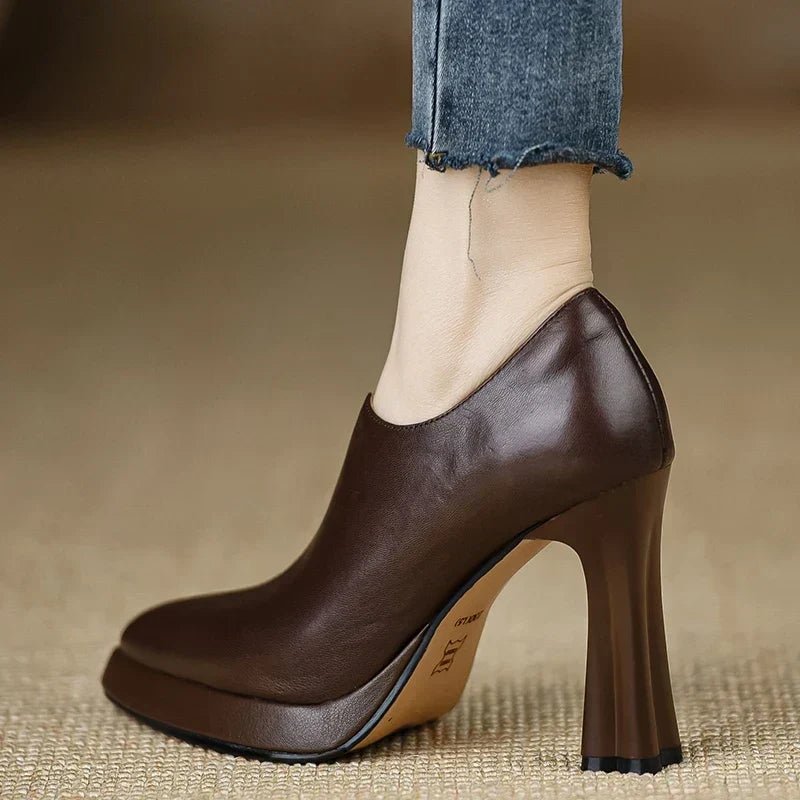 Evelyn | Tacones de Bloque con Punta - Isabel de Sevilla