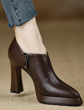 Evelyn | Tacones de Bloque con Punta - Isabel de Sevilla