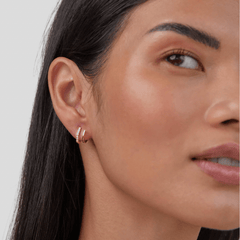 Pendientes 18K Gold & Crystal Claw (13 mm) - Isabel de Sevilla
