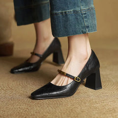 Elise | Tacones Mary Jane Clásicos con Tacón Bloque - Isabel de Sevilla