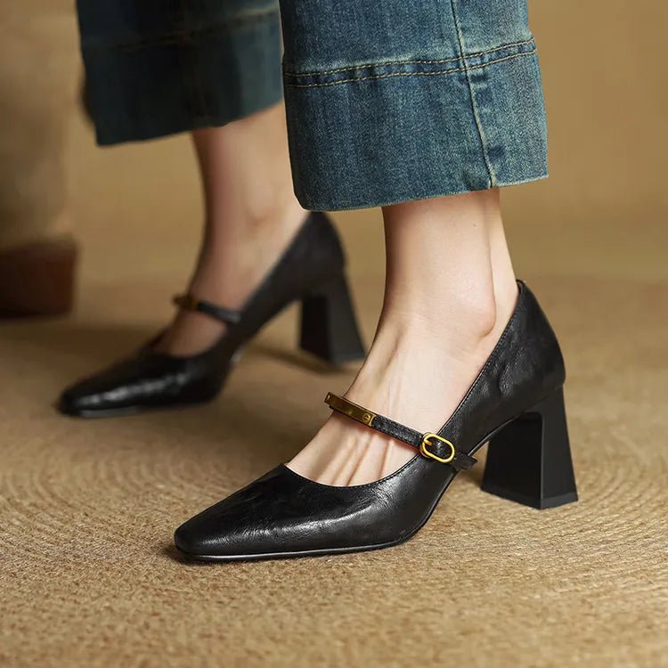 Elise | Tacones Mary Jane Clásicos con Tacón Bloque - Isabel de Sevilla