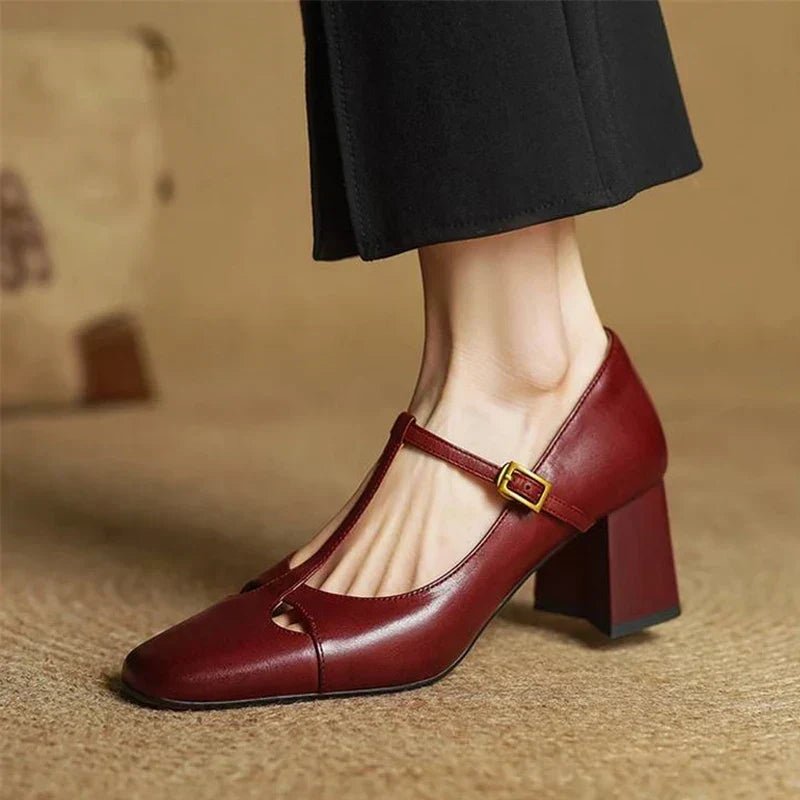 Elena | Tacones T-Strap Atemporales - Isabel de Sevilla
