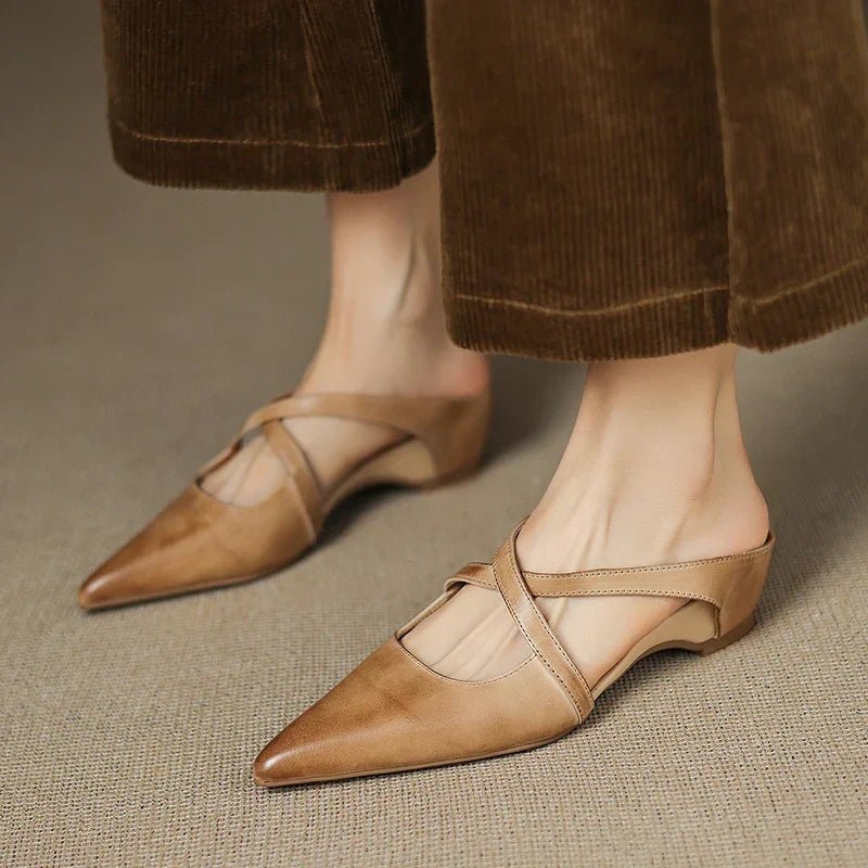 Rosa | Zuecos de cuero genuino con diseño elegante - Isabel de Sevilla