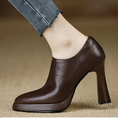 Evelyn | Tacones de Bloque con Punta - Isabel de Sevilla