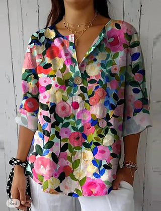 Camila | Blusa femenina ligera con estampado floral - Isabel de Sevilla