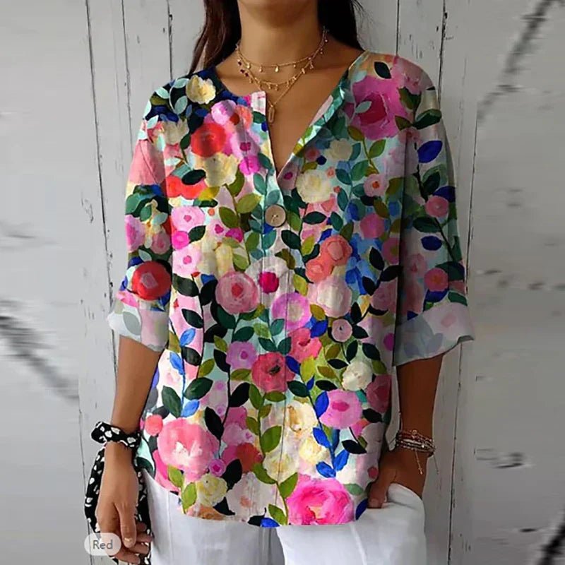 Camila | Blusa femenina ligera con estampado floral - Isabel de Sevilla