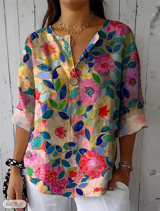 Camila | Blusa femenina ligera con estampado floral - Isabel de Sevilla