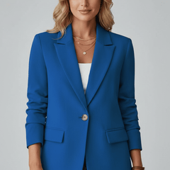 Alicia | Blazer Roja Entallada de Solapa y Un Botón - Isabel de Sevilla