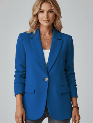 Alicia | Blazer Roja Entallada de Solapa y Un Botón - Isabel de Sevilla