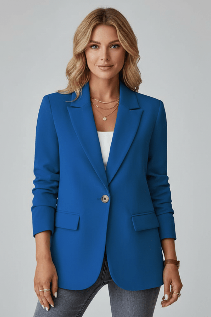 Alicia | Blazer Roja Entallada de Solapa y Un Botón - Isabel de Sevilla