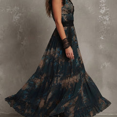 Andrea | Vestido Maxi Floral Bohemio con Escote en V y Encaje - Isabel de Sevilla