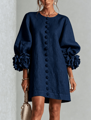 Claudia | Vestido mini de botones con estampado floral - Isabel de Sevilla