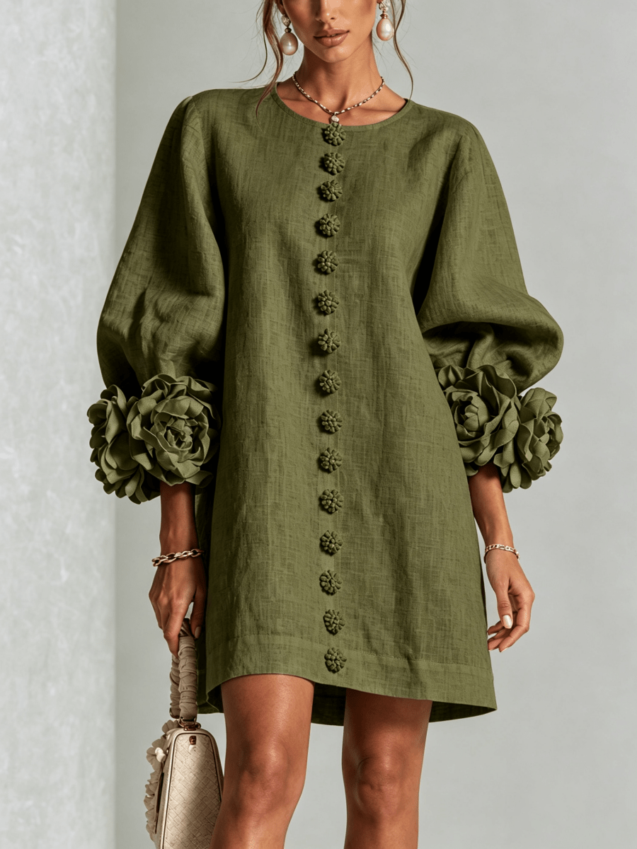 Claudia | Vestido mini de botones con estampado floral - Isabel de Sevilla