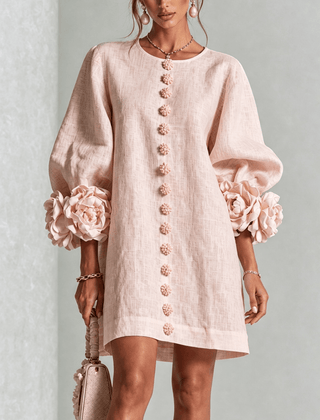 Claudia | Vestido mini de botones con estampado floral - Isabel de Sevilla