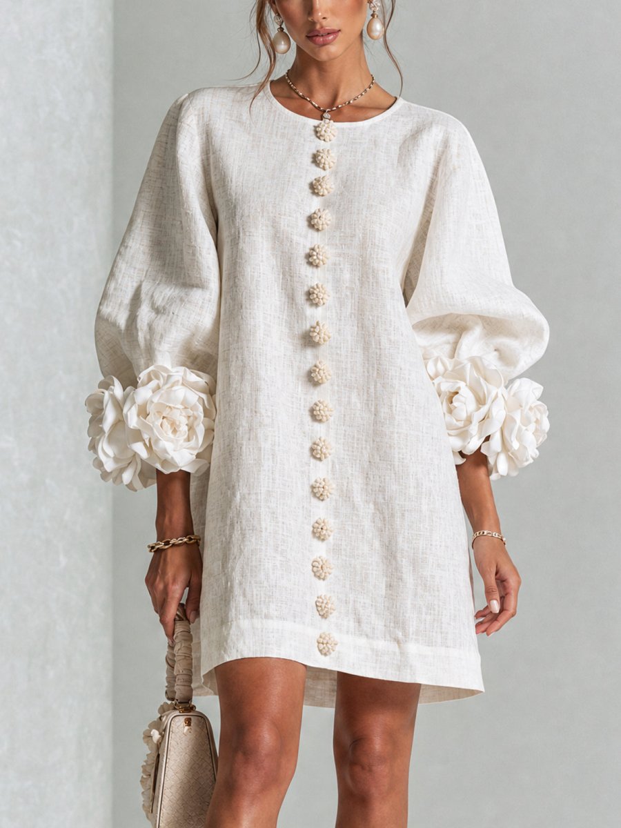 Claudia | Vestido mini de botones con estampado floral - Isabel de Sevilla