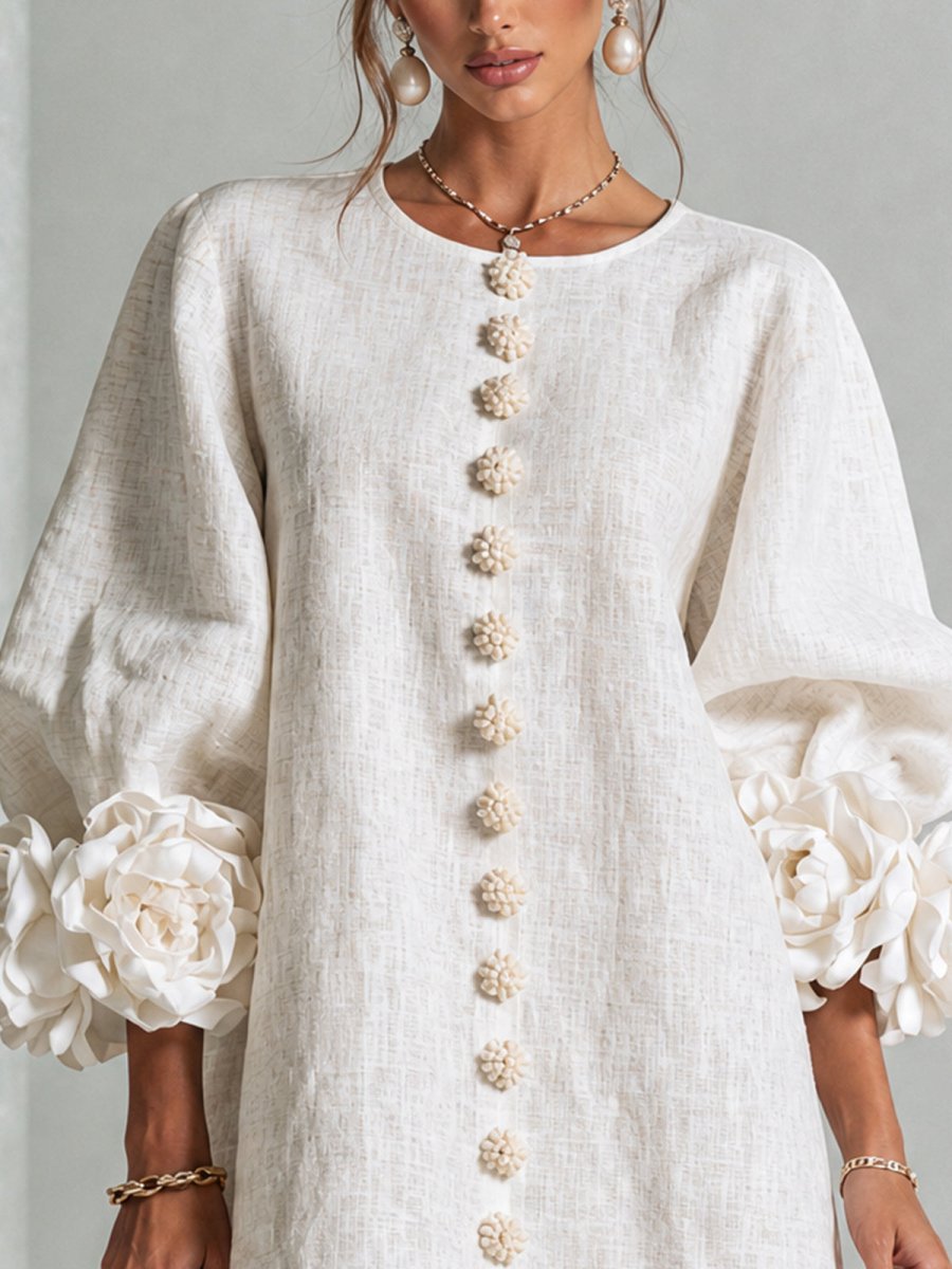 Claudia | Vestido mini de botones con estampado floral - Isabel de Sevilla