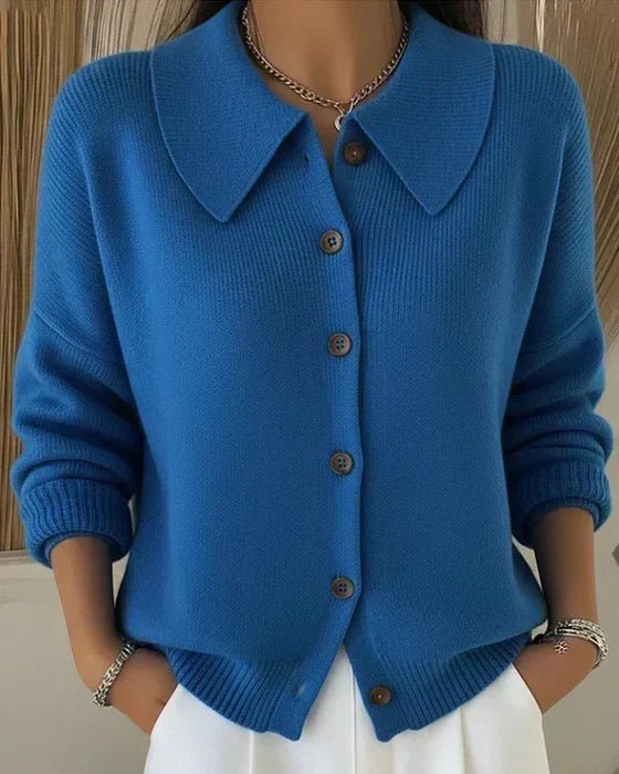Cristina | Chaqueta de Punto con Cuello Camisero - Isabel de Sevilla