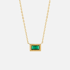 Collar Baguette Birthstone (40+5 cm) - Isabel de Sevilla