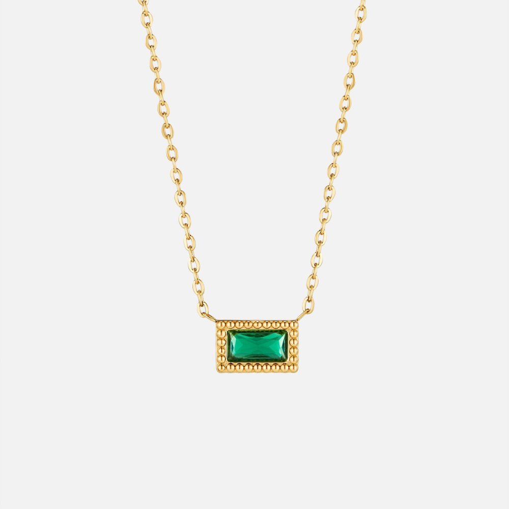 Collar Baguette Birthstone (40+5 cm) - Isabel de Sevilla