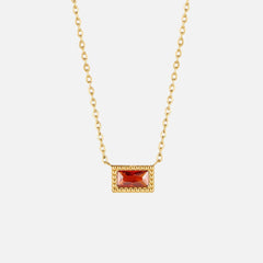 Collar Baguette Birthstone (40+5 cm) - Isabel de Sevilla