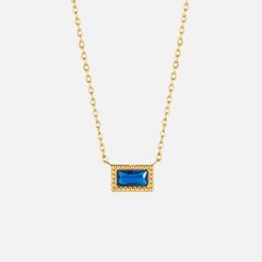Collar Baguette Birthstone (40+5 cm) - Isabel de Sevilla