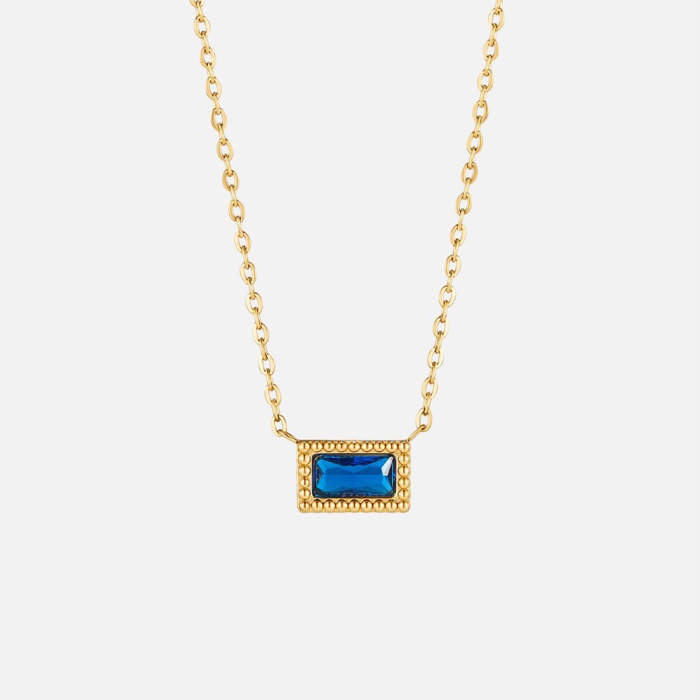 Collar Baguette Birthstone (40+5 cm) - Isabel de Sevilla