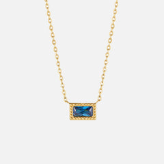 Collar Baguette Birthstone (40+5 cm) - Isabel de Sevilla
