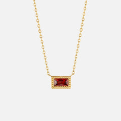 Collar Baguette Birthstone (40+5 cm) - Isabel de Sevilla