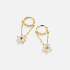 Pendientes de Aro Blooming Petal Crystal (30 mm) - Isabel de Sevilla