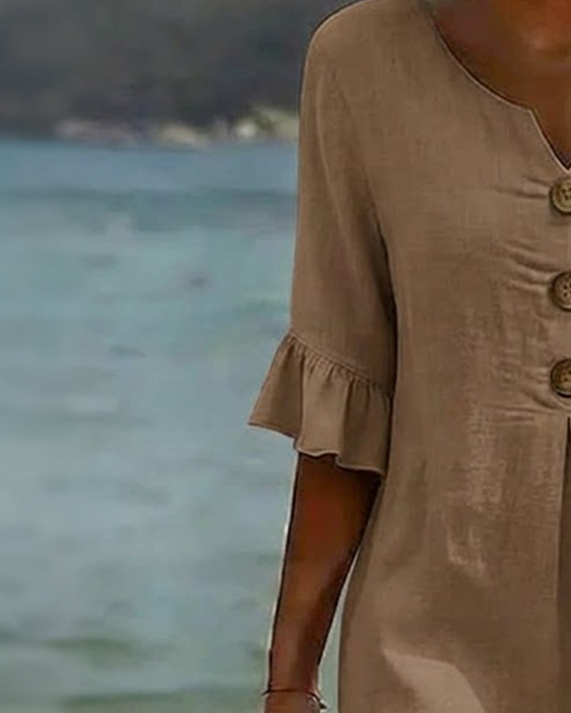 Lucía | Vestido de lino elegante