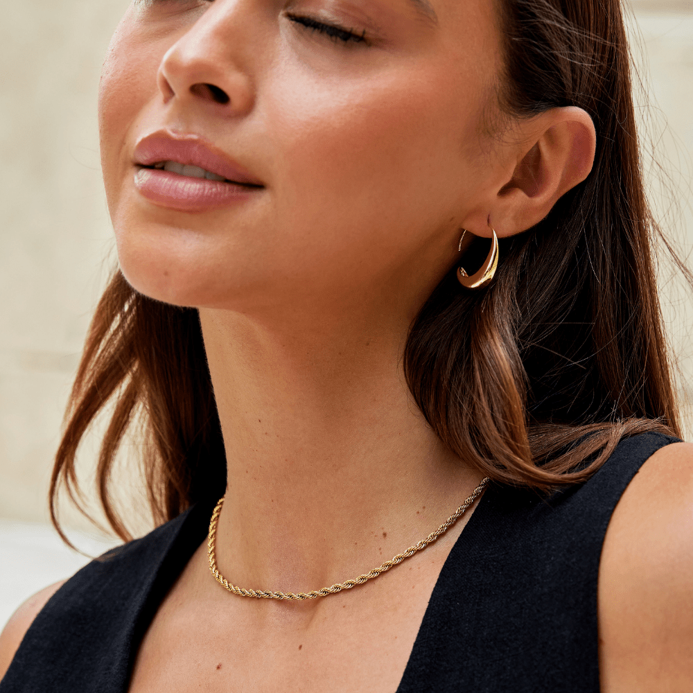 Pendientes de Aro Classic Drop Hoop (25 mm) - Isabel de Sevilla