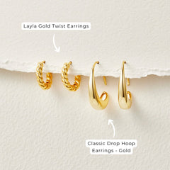 Pendientes de Aro Classic Drop Hoop (25 mm) - Isabel de Sevilla