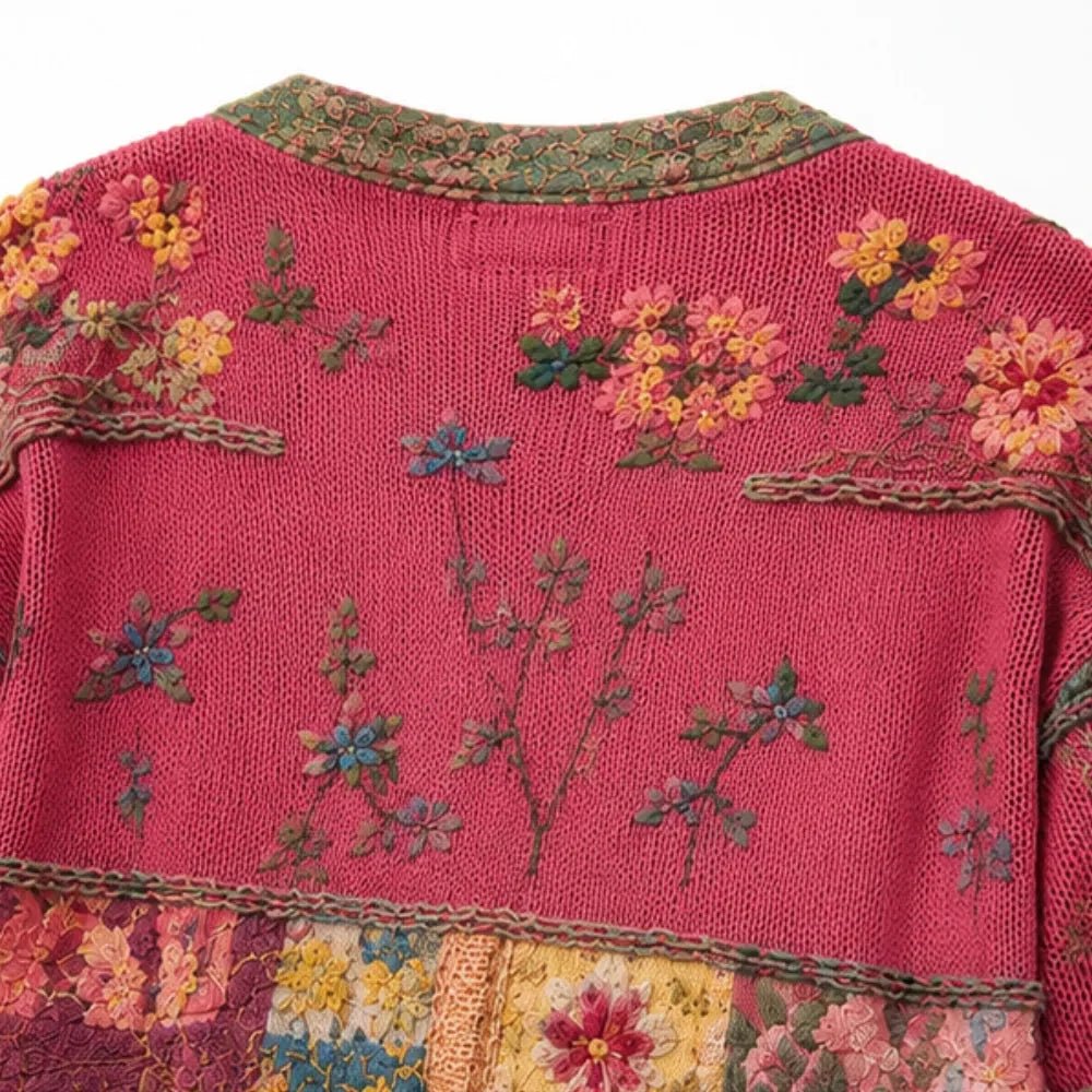 Guadalupe | Cárdigan Bohemio de Patchwork Bordado - Isabel de Sevilla
