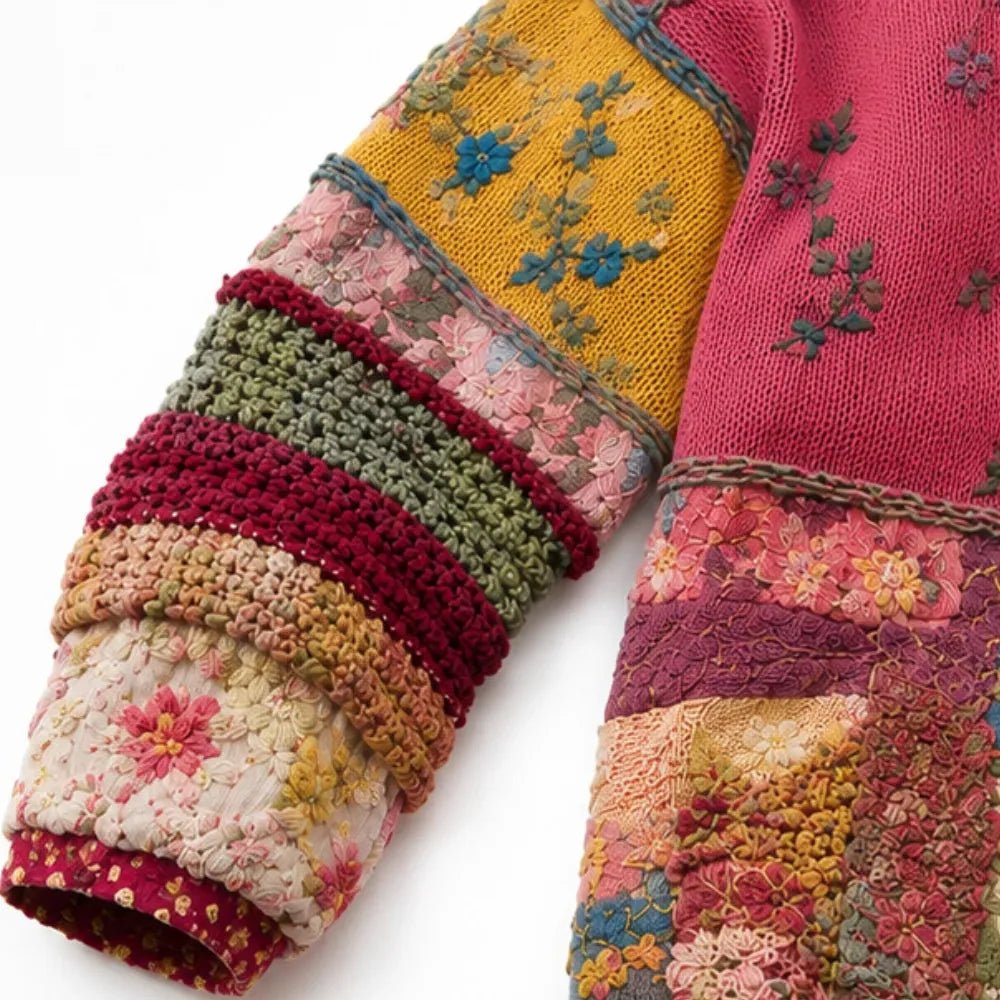 Guadalupe | Cárdigan Bohemio de Patchwork Bordado - Isabel de Sevilla