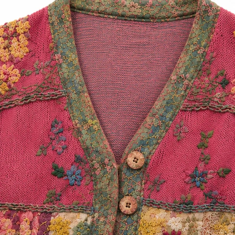 Guadalupe | Cárdigan Bohemio de Patchwork Bordado - Isabel de Sevilla