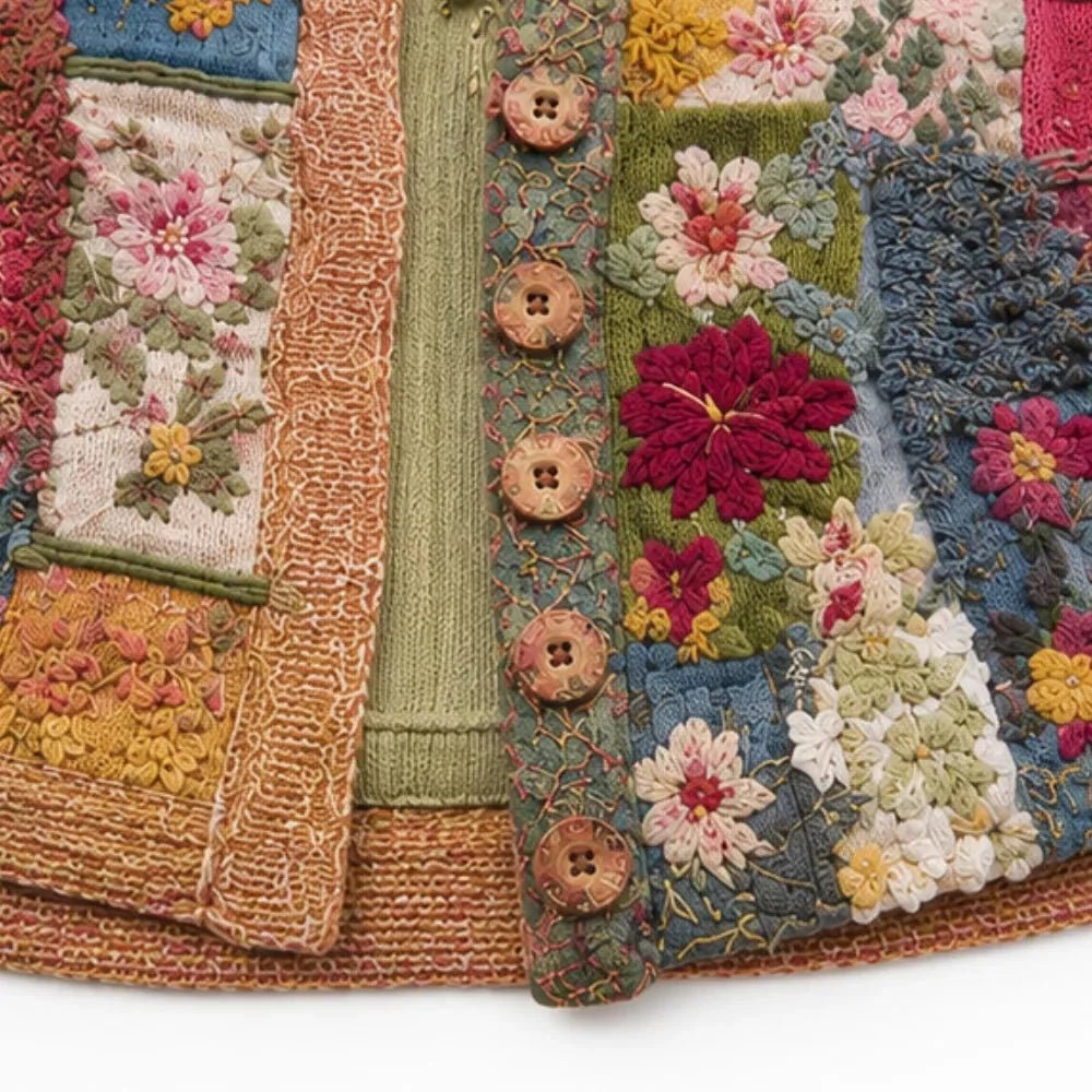 Guadalupe | Cárdigan Bohemio de Patchwork Bordado - Isabel de Sevilla