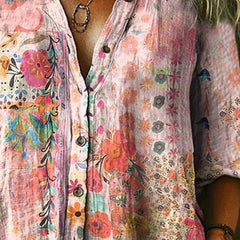 Alma | Camisa artística con estampado floral - Isabel de Sevilla