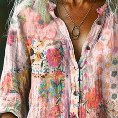 Alma | Camisa artística con estampado floral - Isabel de Sevilla