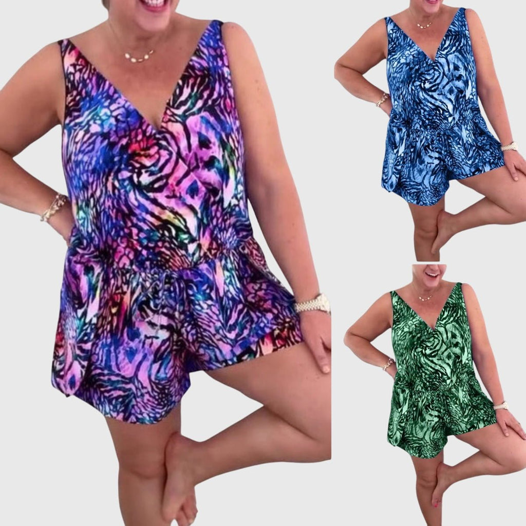 Elena  | Vestido de Baño Elegante con Escote en V