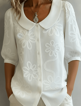Celeste | Blusa ligera floral de elegancia natural - Isabel de Sevilla