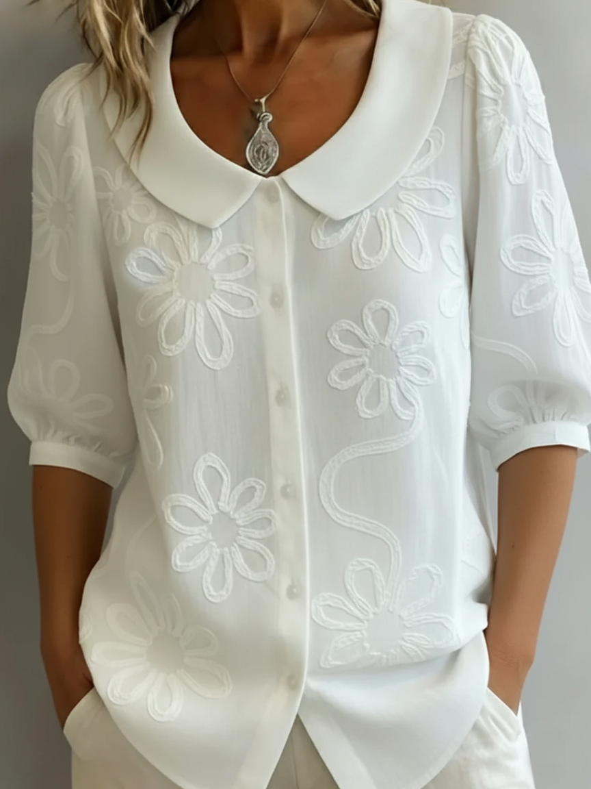 Celeste | Blusa ligera floral de elegancia natural